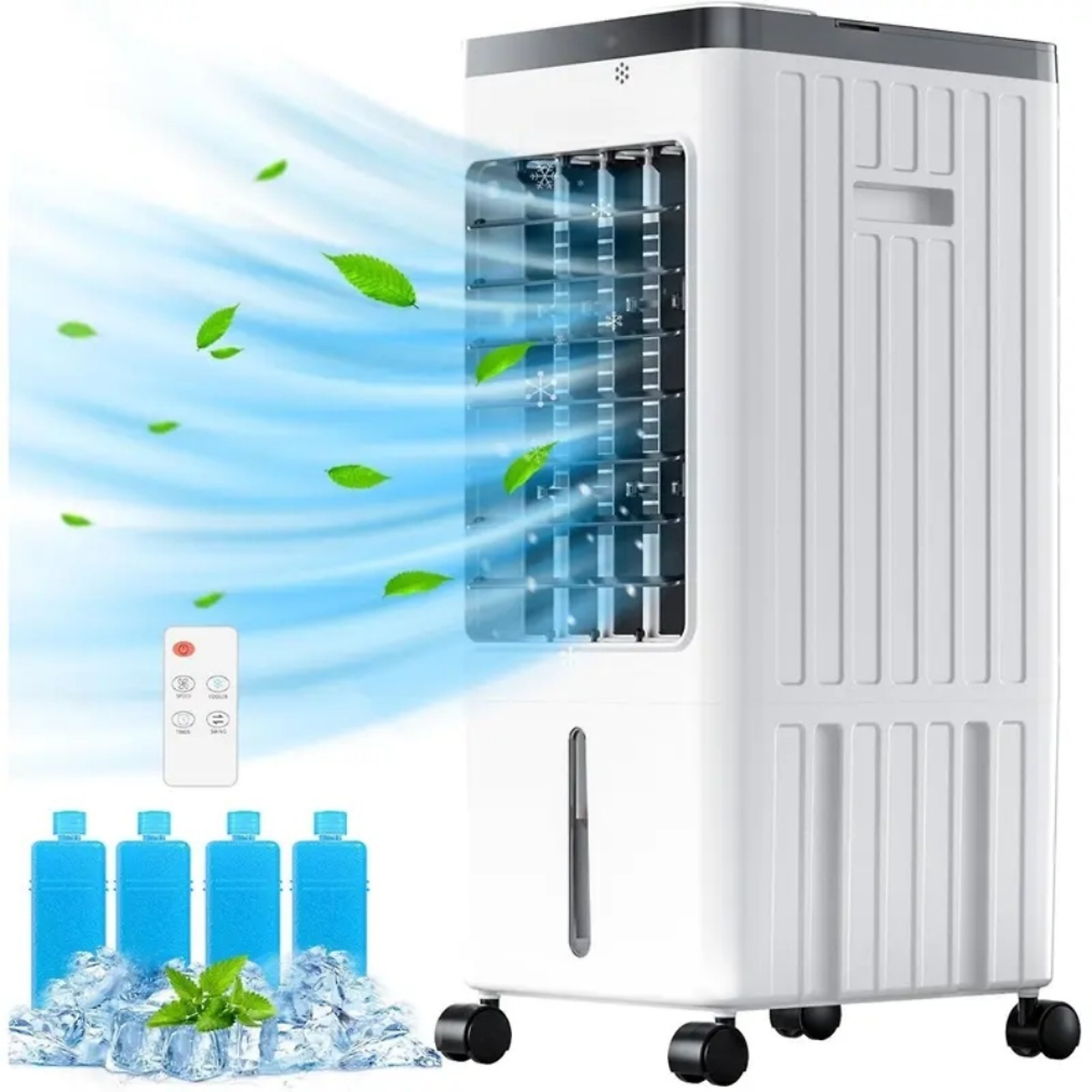 EdenDirect 3500 CFM 3-Speed 3-in-1 Portable Evaporative Air Cooler with Remote, 12 h Timer, 2.9 Gal, and 4 Ice Packs for 300 sq. ft.